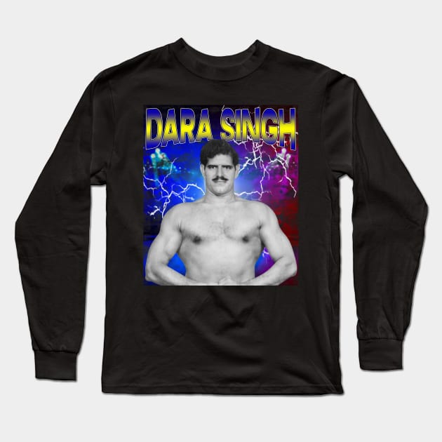 DARA SINGH Long Sleeve T-Shirt by Rofi Art